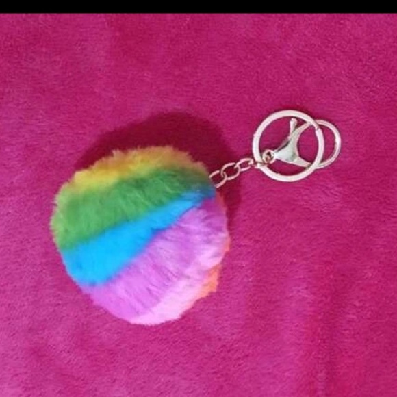 🍭 Super Colorful Rainbow Style Fuzzy Pom Pom 🍬 - Picture 6 of 7